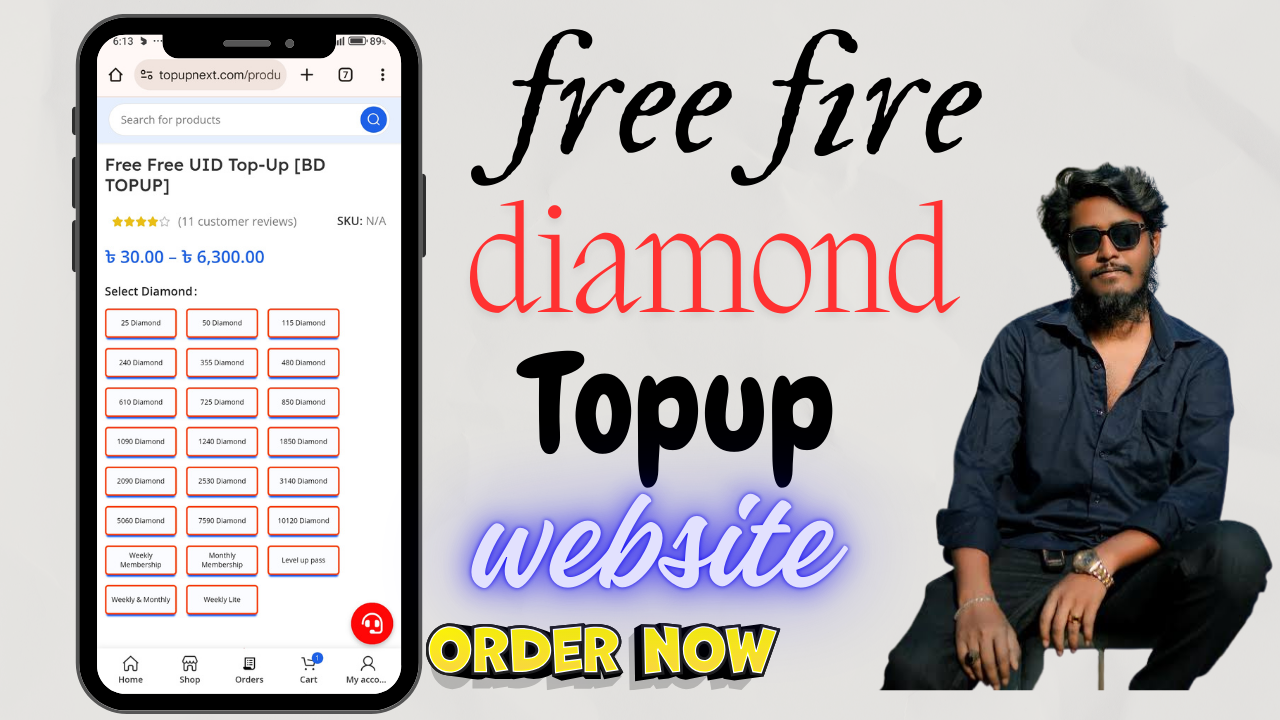 Top Up Free Fire Diamond Low Price || free fire diamond top up website